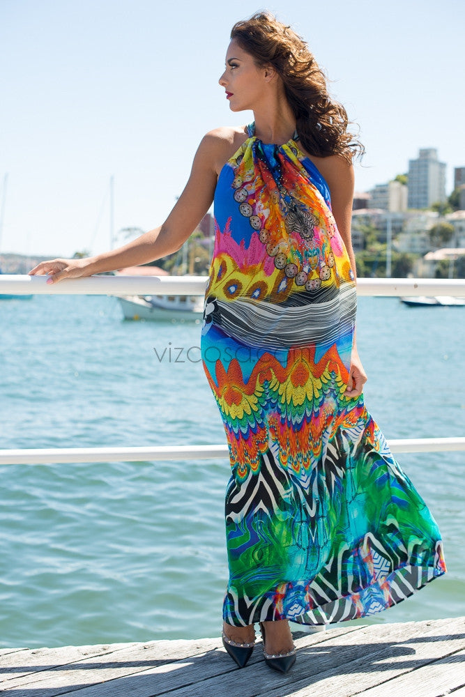 ARUBA Drawstring Dress-Vizcosa