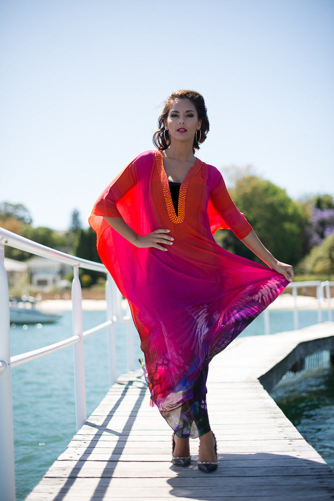 MAASAI Long Kaftan-Vizcosa