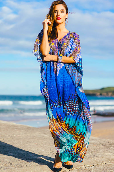 BORA BORA Long Kaftan-Vizcosa