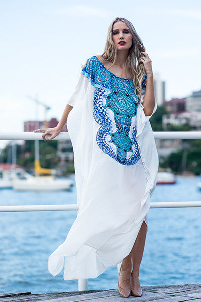 WHITE HAVEN Kaftan-Vizcosa