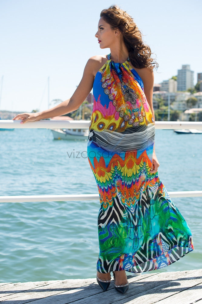 ARUBA Drawstring Dress-Vizcosa 