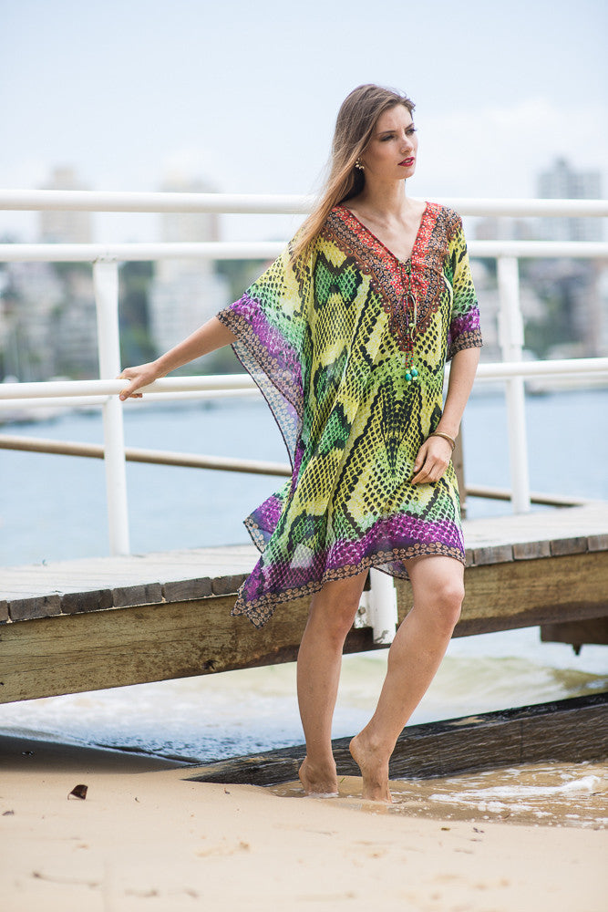 KARIJINI Short Kaftan-Vizcosa 